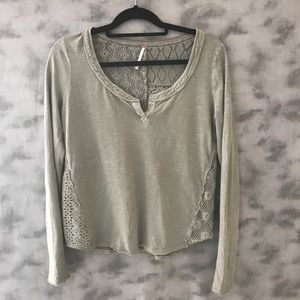 Free people Anthropologie medium long sleeve top.